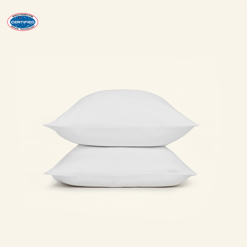 The Slumber Cloud Performance Pillow Cover made with Outlast temperature regulation technology and Tencel to help you stay cool through the night. 